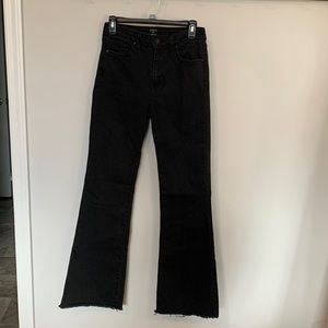 black denim flare jean pant